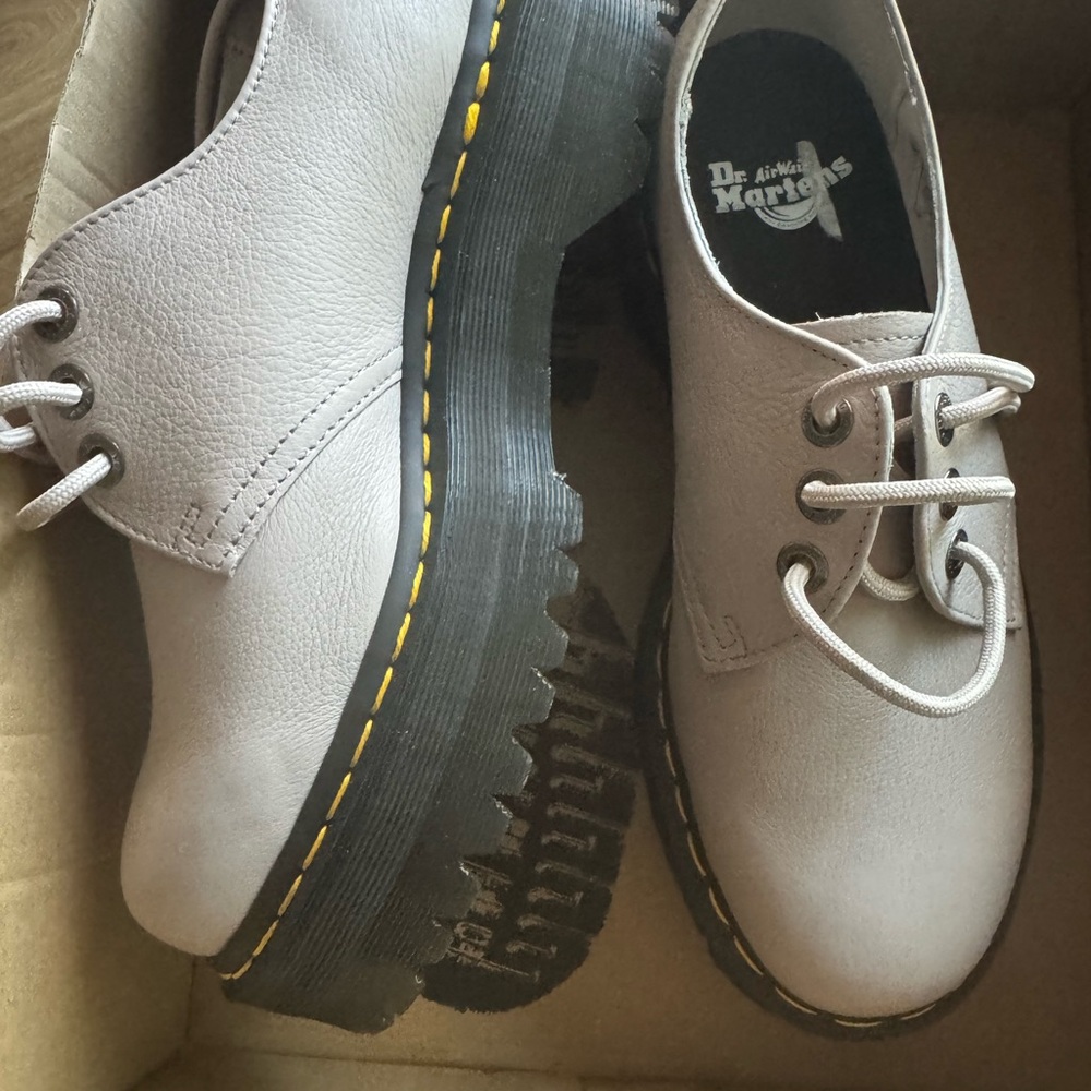 Dr. Martens Vintage Taupe Leather Shoes